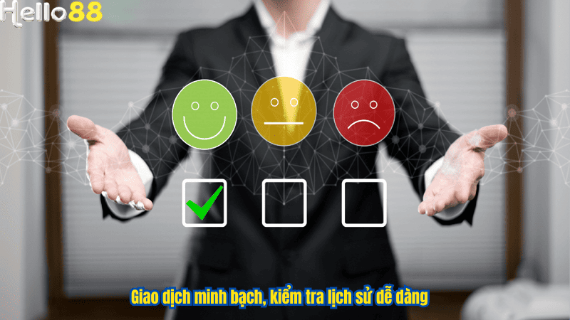 Hello88 – Nền Tảng Giải Trí Đa Năng Với Dịch Vụ Hỗ Trợ Khách Hàng 5* 4 Giao dịch minh bạch, kiểm tra lịch sử dễ dàng